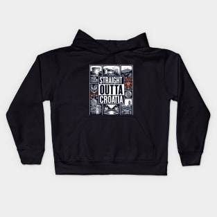 Straight Outta Croatia Kids Hoodie